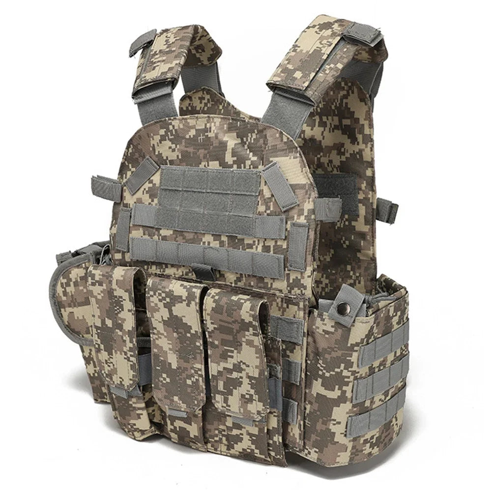 Nylon Chest Rig Molle Vest Multi-Functional Camouflage Molle Waistcoat Adjustable Men Women Combat Equipment for Outdoor Cycling - Matrix Studios
