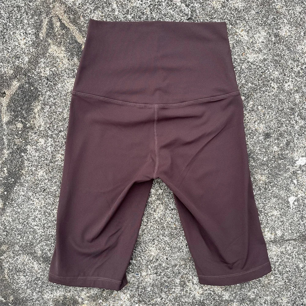 Solid Color Soft Athletic Cycling High Waist Yoga Short Leg Women Fitness Sports Short Comprehensive Training Jog Squat Proof - Matrix Studios