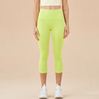SOISOU Nylon Yoga Capri Pants Leggings Women's Pants Gym Sexy High Waist Tight Breathable Elastic Girl Sports Pants 13 Colors - Matrix-studios.com
