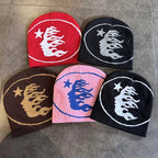 Printed Knit Hat Fashion Hip-Hop Trendy Winter Warm Knit Hat Unisex Pullover Hat