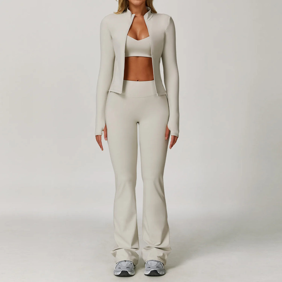 2/3PCS Yoga Suit Sports Set Gym Set Women Tracksuit Running Workout Clothes Long Sleeve Sports Bra Athletic Wear Yoga Clothing - Matrix-studios.com