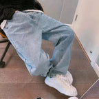 Prints Jeans Men 2023 New Streetwear Baggy Wide Leg Jeans Korean Fashion Drapes Straight Casual Loose Denim Cargo Pants - Matrix Studios