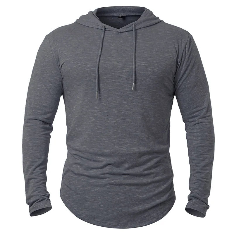 Men's Lightweight Athletic Hoodies Long Sleeve Workout Sport Hooded Shirt Casual Gym Running Jogger Shirt Pullover Sweatshirt - Matrix Studios