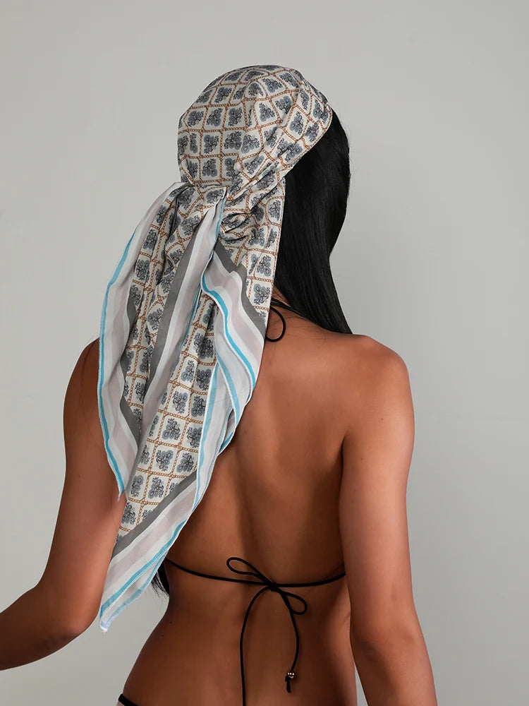 Sexy Print Cover Up Swimwear Women Dress Summer Tunic Bikini Bath Sarong Wrap Skirt Swimsuit Elegant Lady Beachwear - Matrix Studios