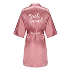 Wedding Bride Bridesmaid Robe Dressing Gown Sexy Women Bathrobe Nightgown Short Sleepwear Casual Flower Kimono Geisha M L XL - Matrix-studios.com