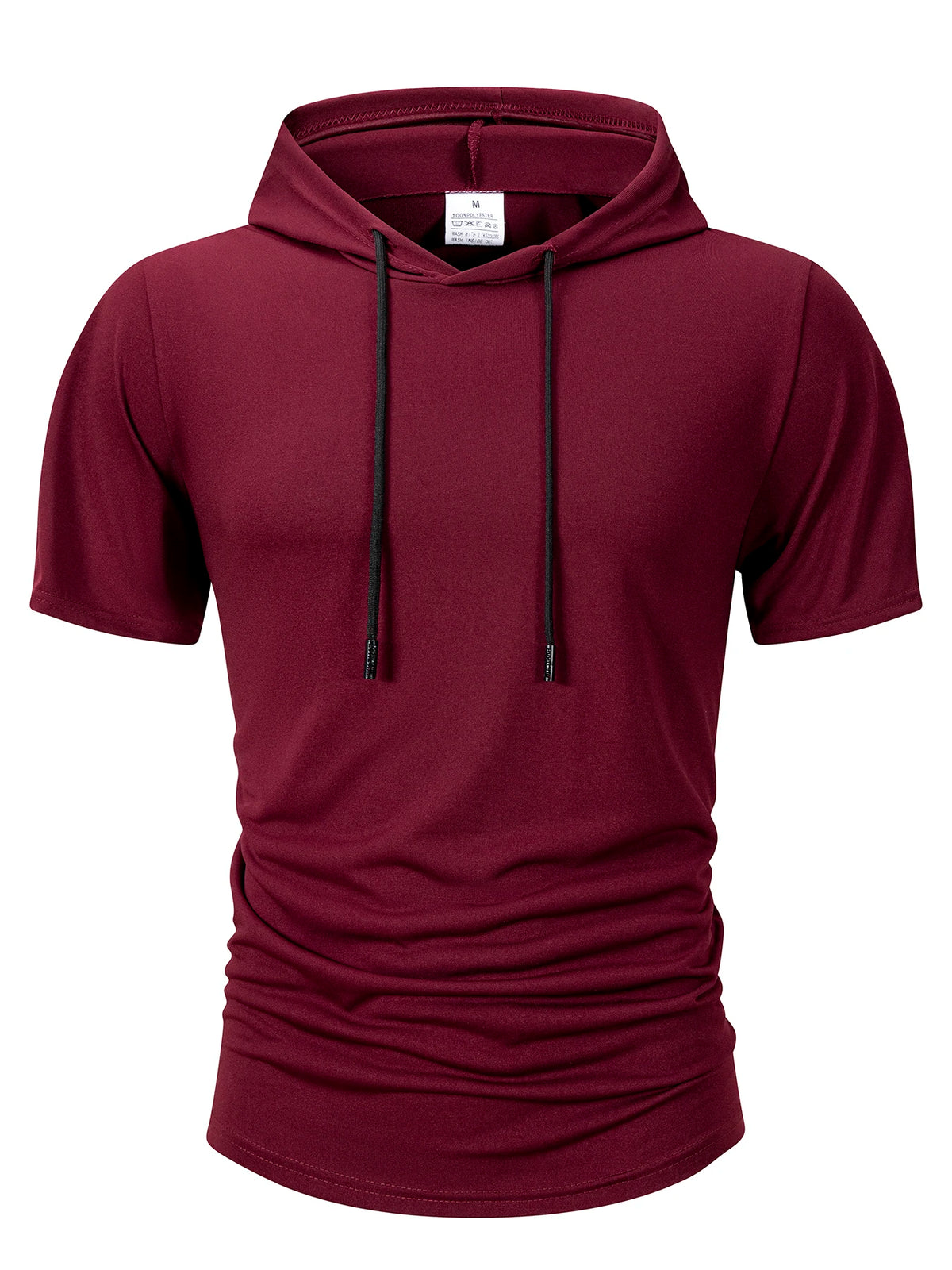 Summer Men's Hooded Sweatwear Casual Short Sleeve Loose T-shirt Solid Color Lightweight Hoodie Fitness Breathable Tops - Matrix Studios