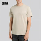 Semir Short Sleeve Men T-Shirt Cotton 2026 Summer New Man Clothing Thin And Versatile T Shirt Couples Solid Color Tops - Matrix Studios