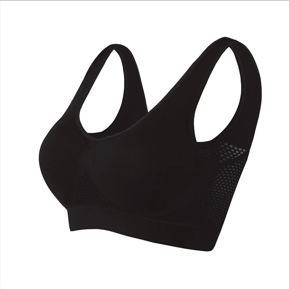 Seamless Mesh Women Sports Bras Fitness Gym Running Underwear Shockproof Bra Wireless 6XL Plus Size Crop Top Breathable Yoga Bra - Matrix Studios