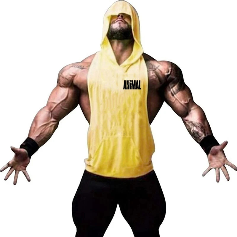 Men's Vest Sleeveless Sweatshirt Gym Top Men Man Sleeveless Shirt Bodybuilding Fitness Clothing T-shirt Singlets Singlet Clothes - Matrix Studios