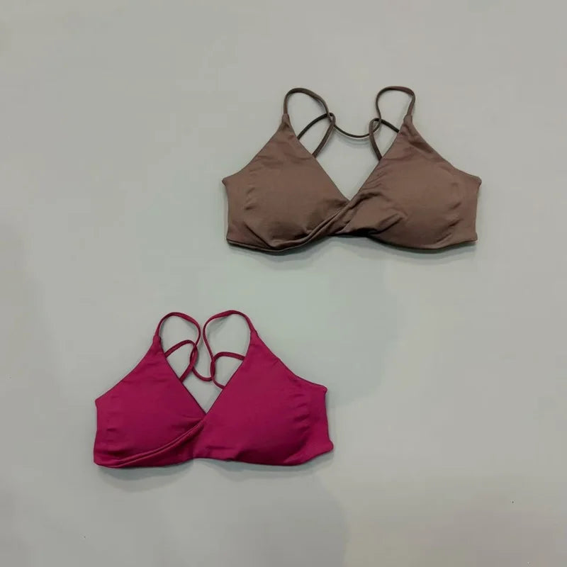 HISTELLO Vision Sports Bra Women Yoga Underwear Gym Running Exercise Backless Bra High Support Active Wear Fitness Workout Top - Matrix Studios