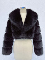Item Number 0115X Iconic Street Fashion Week Luxury Cropped Faux Fur Coat Women Winter Hot Cool Girls Fluffy Fur Short Jacket - Matrix Studios