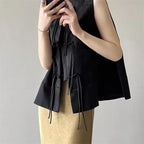 Chinese New Plate Button Vest Jacket 2025 Spring New Jacquard Stand Collar Sleeveless Waistcoat Retro Women Cheongsam Tops - Matrix Studios