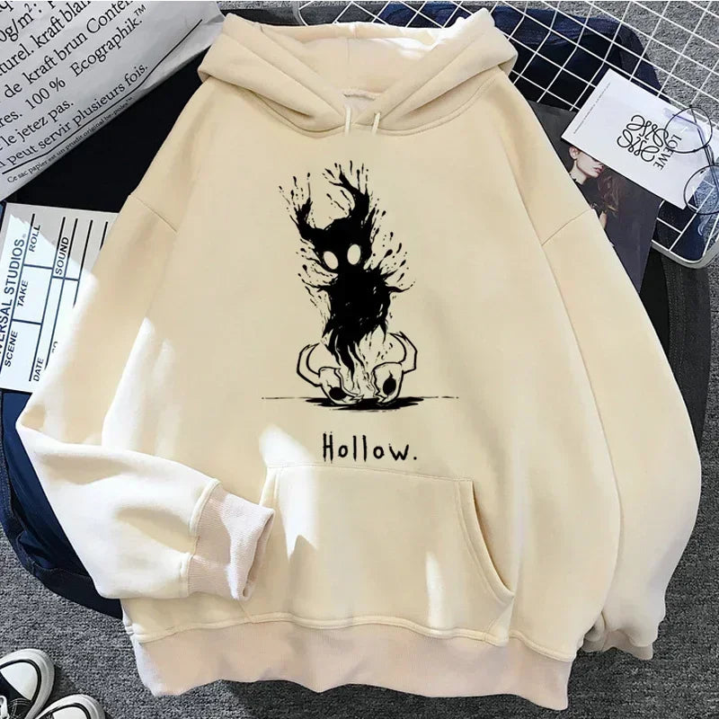 Hollow Knight Hoodies Men Korea Ulzzang Grunge Y2k Aesthetic Fmale Autumn and Winter Pullover Hoddies Graphic Streetwear - Matrix Studios