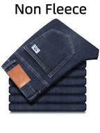 Men's Loose Straight Leg Jeans Retro Washed Elastic Casual Pants Suitable for All Seasons Versatile Pants - Matrix Studios