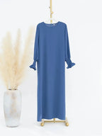 Eid Jersey Solid Modest Under Abaya Dubai 2024 Palestine Women Islamic Clothing Muslim Kaftan Inner Dresses Robe Femme Musulmane - Matrix-studios.com