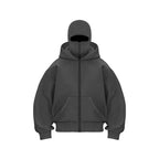 Unisex Plain Hooded Zip Up Sweatshirt Autumn Winter Ins Style Couple Matching Pullover Jacket - Matrix Studios
