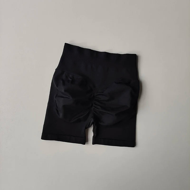 Peach Hip Lifting Sports Shorts Women High Waist and Waist Tightening Slimming Running Hip Speed Drying Three Point Tight Pants - Matrix Studios