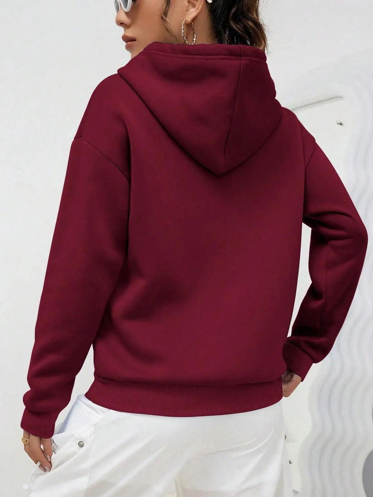 Solid Color Casual Hoodie For Female Pocket Creative Hoody All-Match Street Clothes Womens Fleece Unisex Pullovers - Matrix Studios