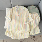 Summer 2026 New Short-Sleeved Shorts Pajamas Women's Cartoon Cute Girl Cardigan Set Ladies Sleepwear Breathable Homewear - Matrix-studios.com