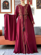 2025 New Elegant Women Abaya Long Sleeve Chiffon Loose Open Abaya Muslim Islamic Clothing Cardigan Style for Special Occasions - Matrix-studios.com