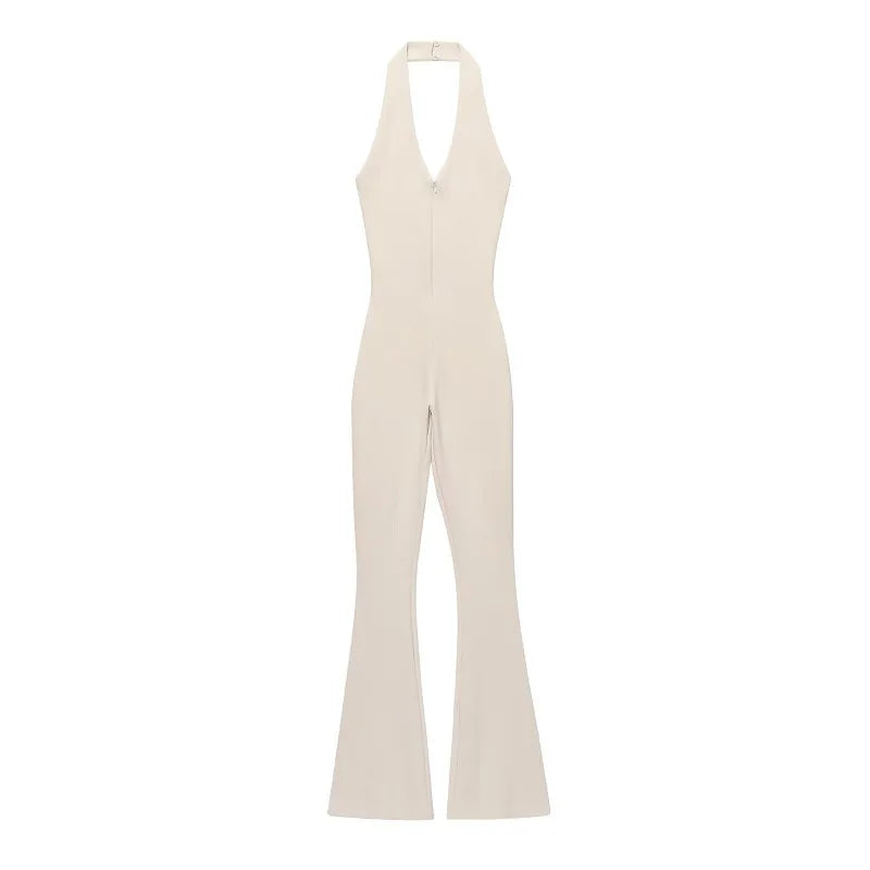 MUJER 2025 Long Jumpsuit Woman Flared Fitness Jumpsuits for Women Black Summer Woman Jumpsuit Sexy Sleeveless Backless Overalls - Matrix Studios