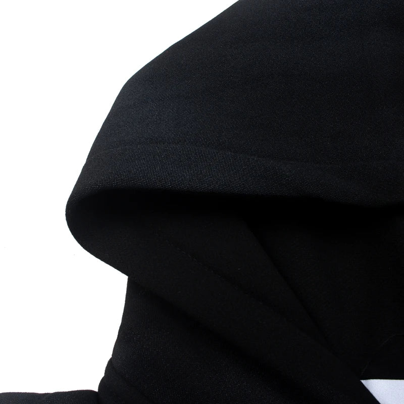 Oversize Balck Satoshi Hoody Retro Spray Dirty Rhinestone Button Stud Necklace Logo Hooded Sweatshirts  2XL Men Women Streetwear - Matrix-studios.com