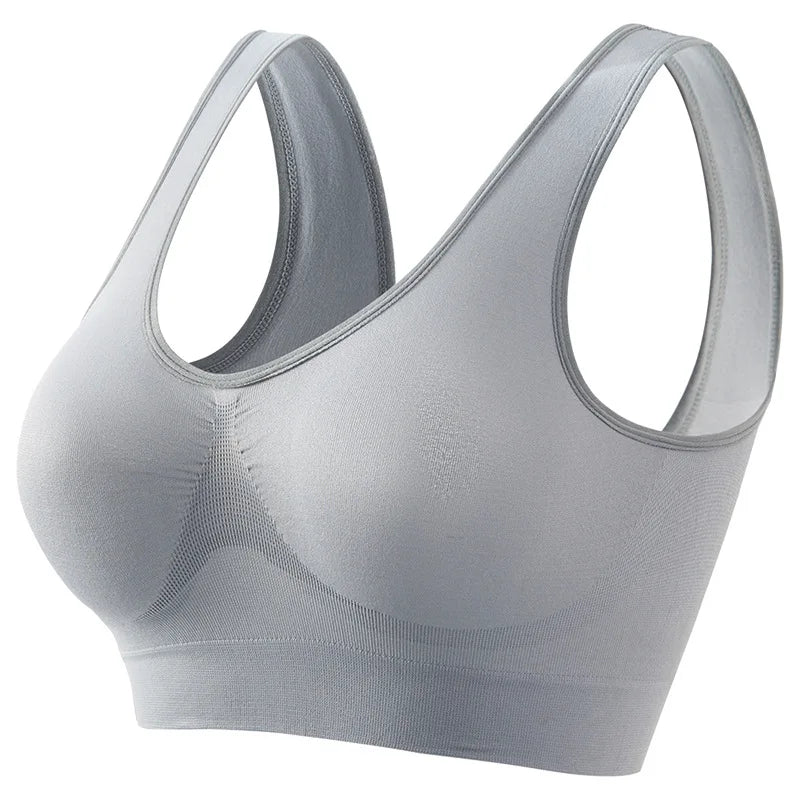 Women's Seamless Push-Up Bra Sports Bralette Non-wire Crop Top Solid Sexy Lingerie No-Pads Breathable Plus Size Tank Bra S-5XL - Matrix Studios