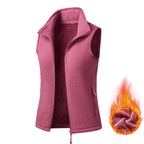 Autumn Winter Polar Fleece Vest Women's Windproof Outdoor Warm Sleeveless  Coat 2025 Plush Stand Collar Casual Waistcoat - Matrix Studios
