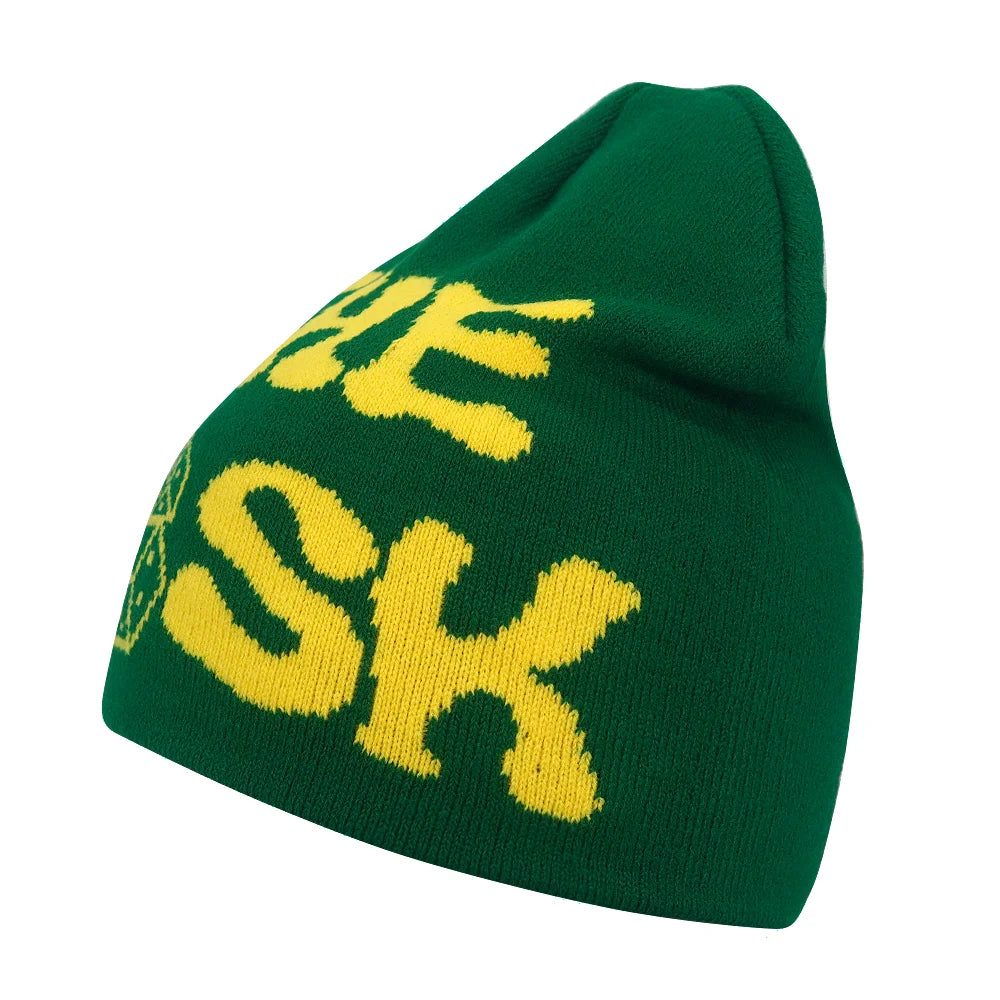 Y2K Letter Knitted Winter Autumn Beanie Cap Men Women Kanye Beanies Gorras Hombre Top Warm Skiing Hat Ear Hats Hip Hop Skullcap - Matrix-studios.com