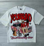 Y2k Harajuku Streetwear Men and Women Short Sleeved Fashion New Cartoon Print Design Shirt Retro Hip Hop Trend Oversized T-Shirt