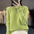 New Cashmere Sweater for Women in Autumn and Winter 100% Merino Wool Fashion O-neck Warm Pullover Top - Matrix Studios