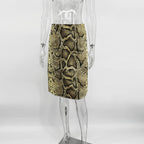 TARUXY Fashion Snake Pattern Straight Skirt For Women High Waist Slim Long Skirt Ins Hot Streetwear Female Skirt Summer New 2025 - Matrix-studios.com