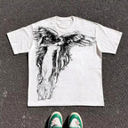 Classic Y2K Gothic Style T-shirt Print Oversized T Shirt High Street Shirts Gothic Round Neck Cotton Tops New Mens Women T Shirt - Matrix-studios.com