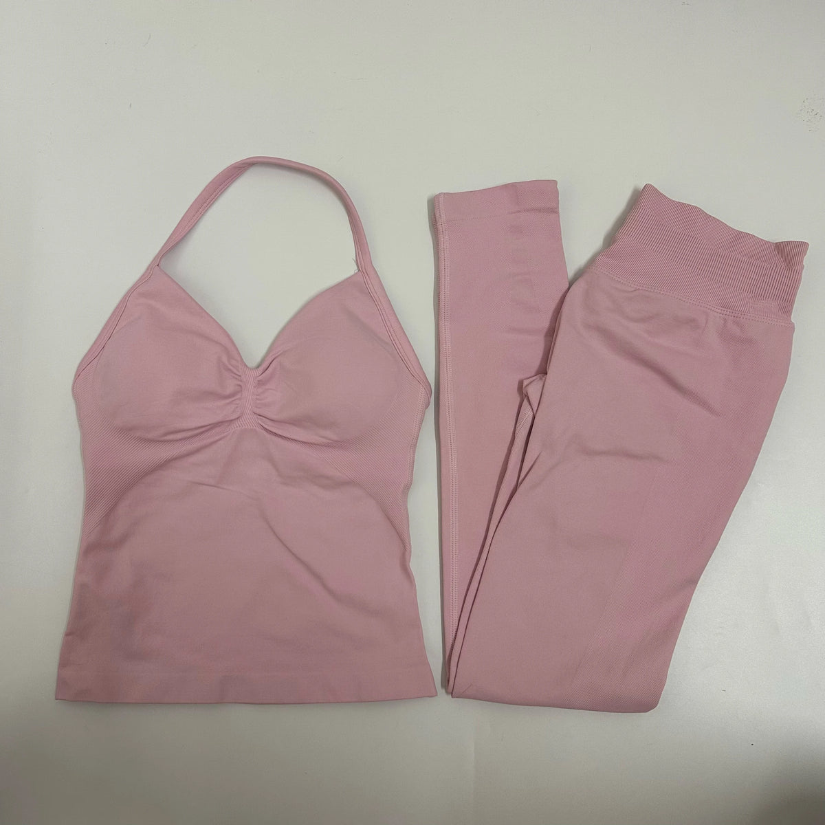 2 Pieces Set Yoga Leggings Set Women Backless Tank Tops High Waist Scrunch Gym Suit Fitness Clothes Outfit Yoga Set - Matrix-studios.com
