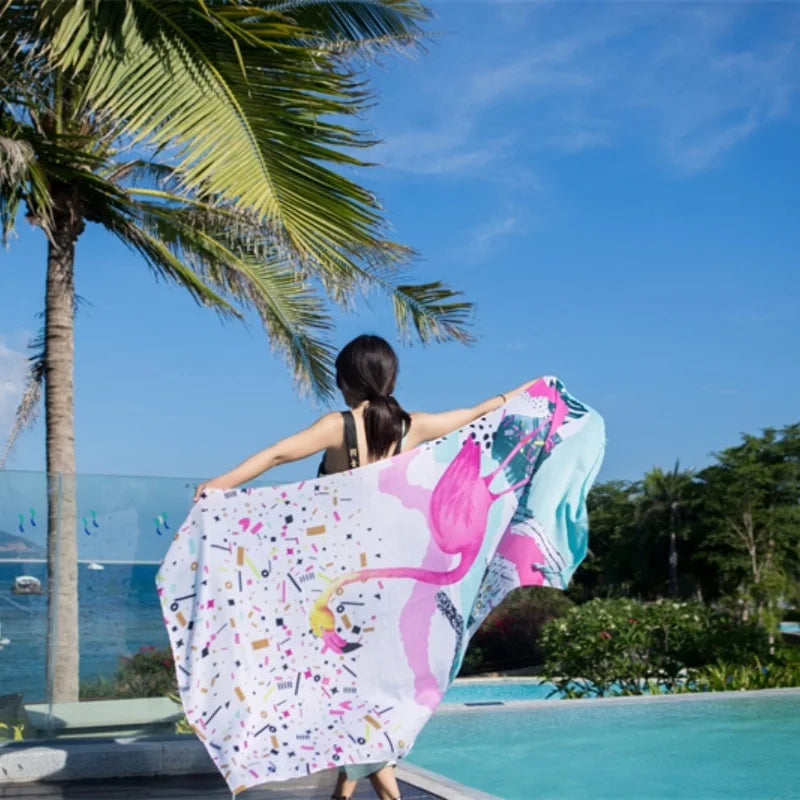 2018 New 90x180cm Twill cotton Pareo Beach Cover-Ups Women Large Beach Dress Bikini Bathing Swimwear Cover Up Sarong Wrap Scarf - Matrix Studios
