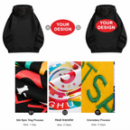 Customized Printed Men's And Women's Hoodies Loose Casual Fashion Long Sleeved Pullovers Embroidered LOGO Street Sports Shirts - Matrix Studios
