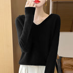 Women Autumn Winter Clothing Hooded Collar Pullover 100% Merino Wool Sweater New Fashion Cashmere Tops Bottoming Knitwear Soft - Matrix Studios