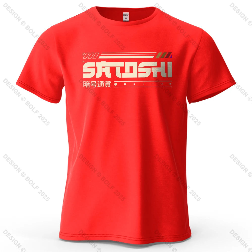 Satoshi and Crypto Printed Men's T-Shirt 100% Cotton Oversized Tech Theme Outfits Graphic Tees for Women Tops Tees - Matrix-studios.com