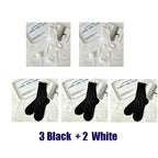 5 Pairs/Lot Women Hollow Mesh Tube Socks Ear Fungus Edge Socks Ins Trendy Spring Summer Loose Mouth Thin Style Girls Pile Socks - Matrix Studios