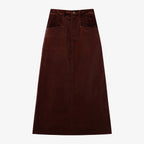 AS 2024 Retro corduroy skirt a little stretch + soft super high stretch closed-fit basic tops  (ship out in 1 day) - Matrix-studios.com