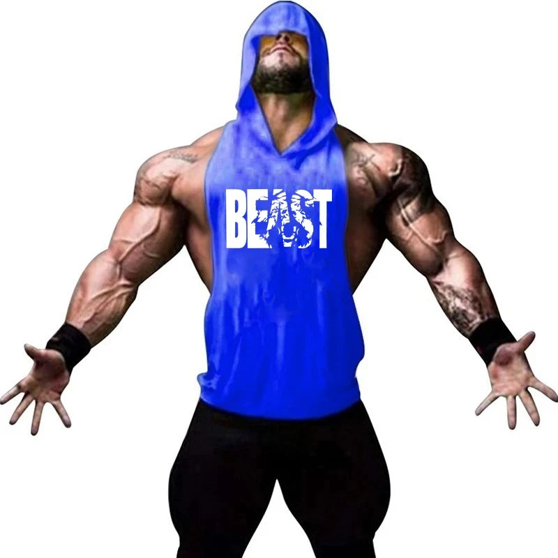 Men's Vest Sleeveless Sweatshirt Gym Top Men Man Sleeveless Shirt Bodybuilding Fitness Clothing T-shirt Singlets Singlet Clothes - Matrix Studios