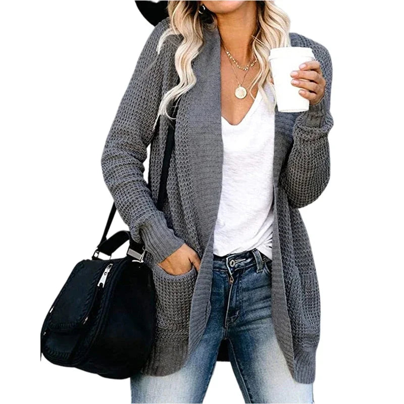 Fashion Women Cardigan Autumn Harajuku Knitted Sweater Basic Jacket Ropa Mujer Outerwear Thin Coat Streetwear New Woman Clothing - Matrix Studios