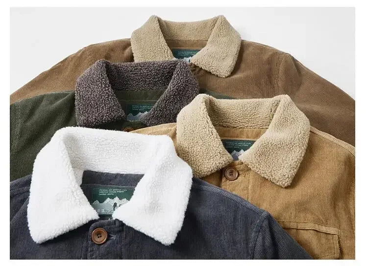 Men Corduroy Winter Coats Slim Down Jackets Warm Parkas Casual Jaquetas New Fashion Male Thicker Outwear Winer Jackets Size 6XL - Matrix Studios
