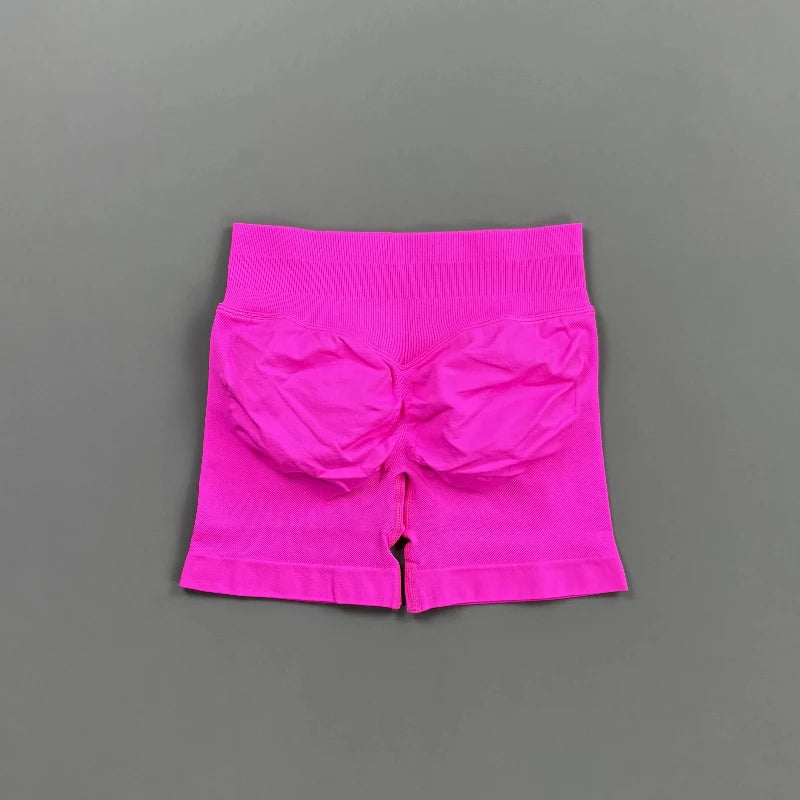 HISTELLO Gym Shorts 4.5" Women Fitness Sports Biker Shorts Low Waist Running Pants Workout Scrunch Butt Yoga Seamless Leggings - Matrix-studios.com