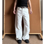 IEFB Men's Jeasn New Summer American Style Straight Leg Wide Leg Solid Color Simple Folding Male Casual Trousers 2026 9W2196 - Matrix Studios