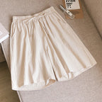 2026 Women Cotton Shorts Summer Casual Solid Two Pockets Shorts High Waist Loose Shorts for Girls Soft Cool Female Shorts - Matrix Studios
