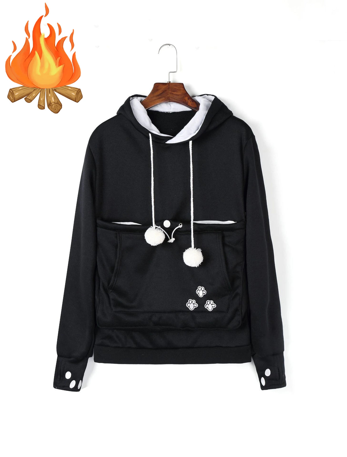 Cat Lovers Hoodies Pouch Dog Pet Hoodies For Casual Kangaroo Pet Paw Pullovers Cuddle Pouch Sweatshirt Pocket Animal Ear Hooded - Matrix Studios