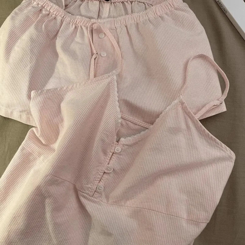 2025 New Cotton Sleepwear Women's Summer Short Sleeved Shorts Cute Women's Home Clothing Set Женская Пижама - Matrix-studios.com