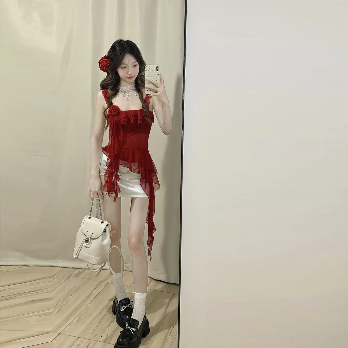 Fashion suspenders Sleeveless Tank Top Sexy Ruffles Backless Irregular  Tops Summer Casual Streetwear Women Camis - Matrix-studios.com