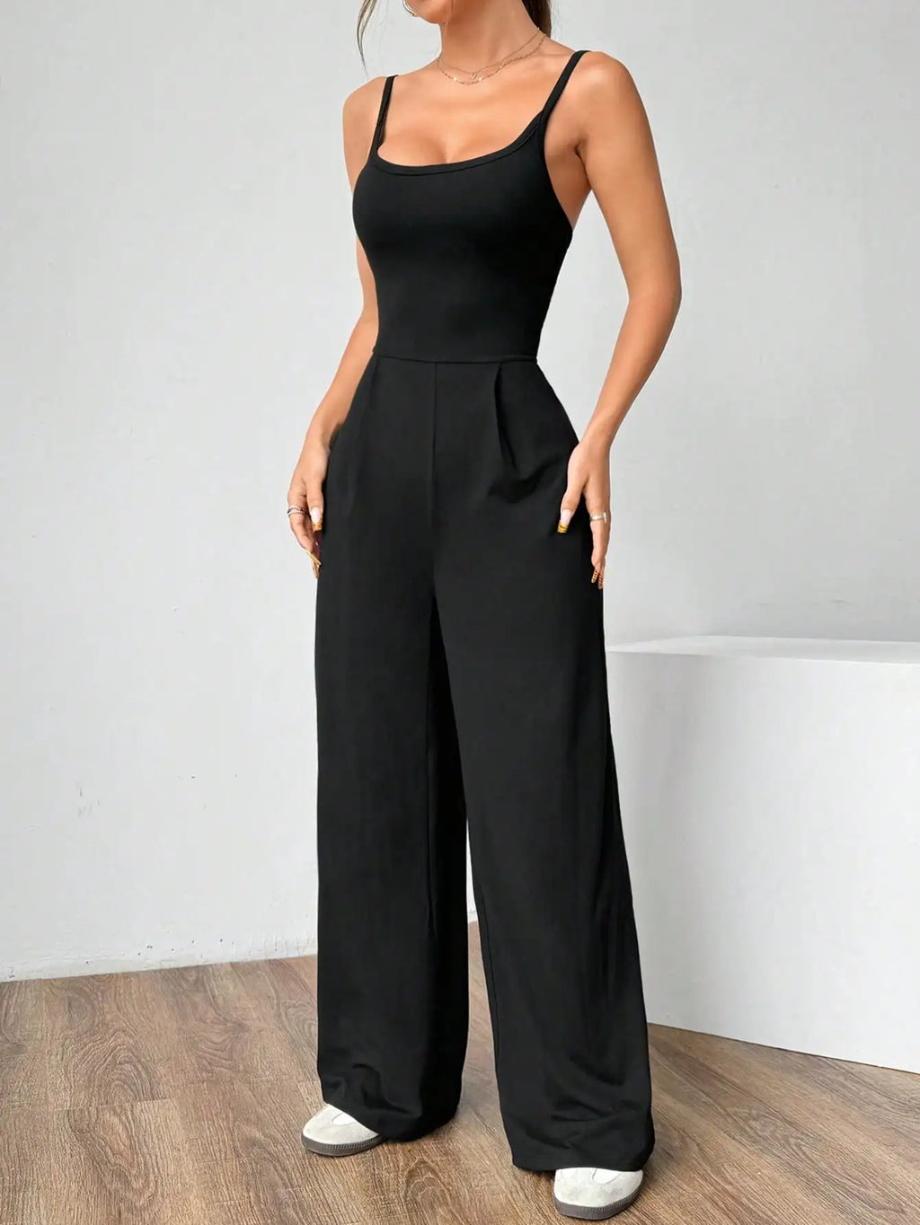 New Elegant Women's Shoulder Strap Jumpsuit for Spring, Summer, and Autumn - Matrix Studios